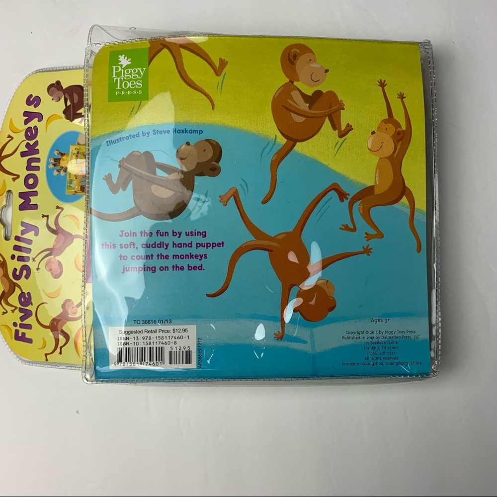 Five Silly Monkey children’s book with puppet - Picture 3 of 12